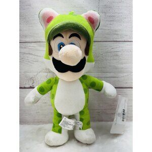SUPER MARIO BROS LUIGI Green Cat Suit Plush 12" Nintendo Stuffed Toy (2023) NWT
